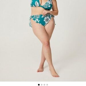 Torrid Teal Floral Bikini Bottom
